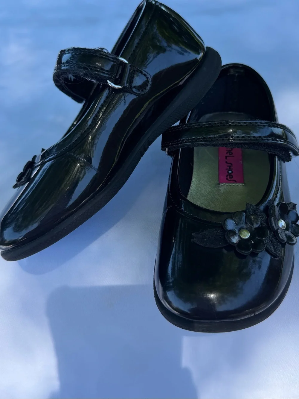 Rachel Little Girls Adrian Black Patent Dress Shoes
